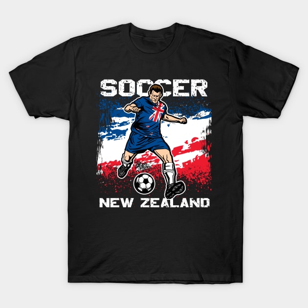 New Zealand Soccer Futbol T-Shirt by megasportsfan